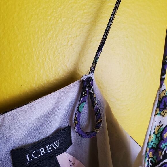 J. Crew Silk Paisley Dress Size 4 - Picture 7 of 11